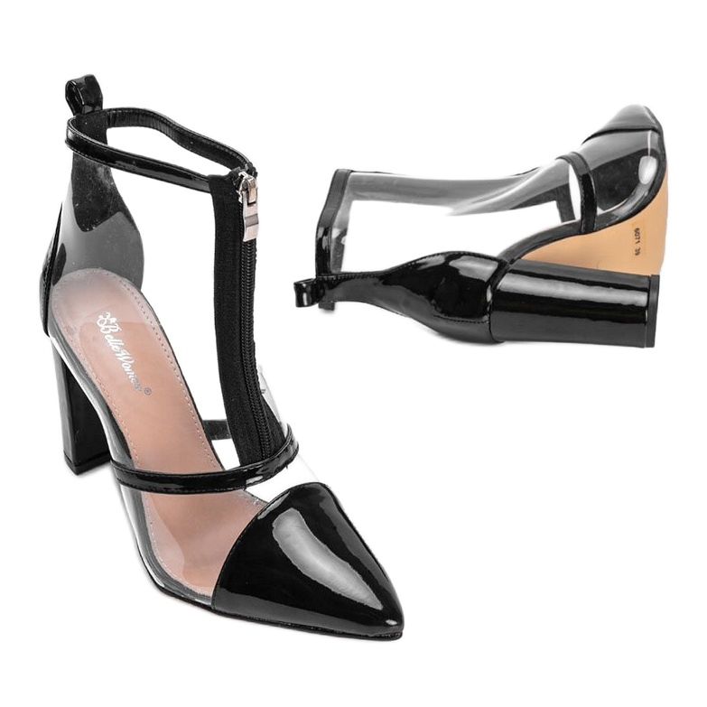 Bottes sur le poteau avec une tige Kiki transparente noir 2