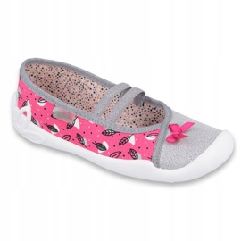 Chaussures pour enfants Befado 116Y288 rose argent gris 1