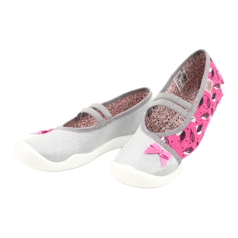 Chaussures pour enfants Befado 116Y288 rose argent gris 3