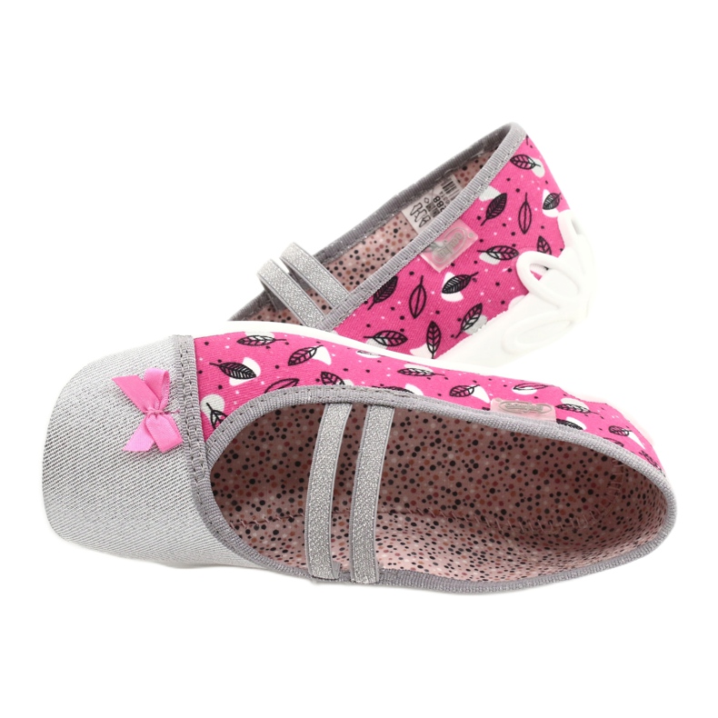 Chaussures pour enfants Befado 116Y288 rose argent gris 5