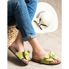 SHELOVET Chaussons à nœud vert 1 SHELOVET Chaussons à nœud vert 1