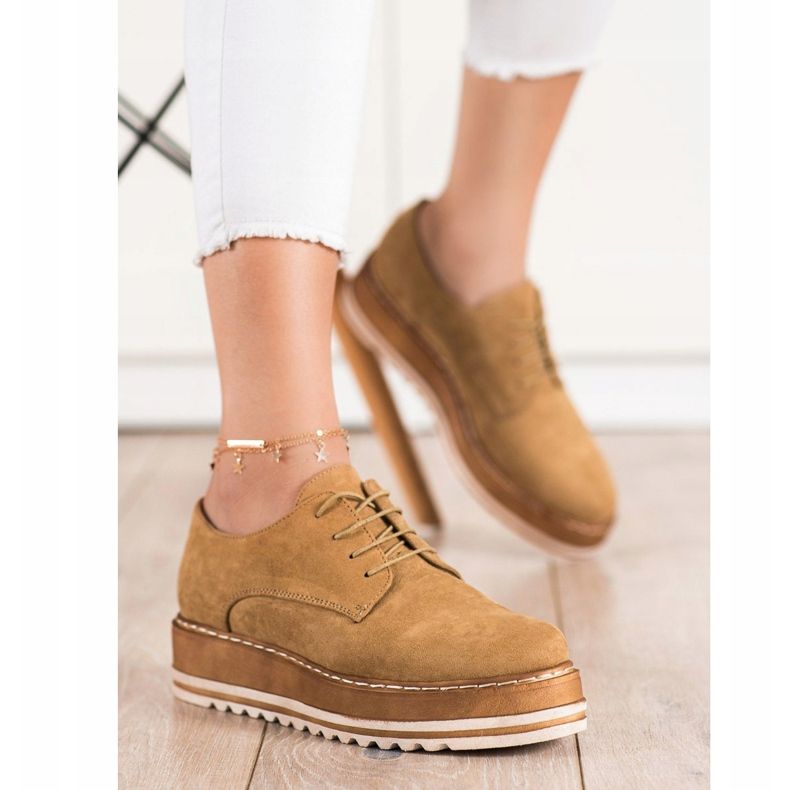 Corina Chaussures en daim sur la plateforme brun 2