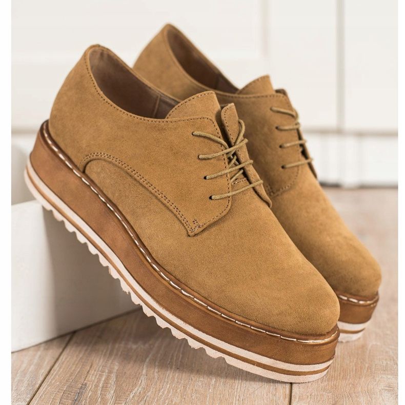 Corina Chaussures en daim sur la plateforme brun 1