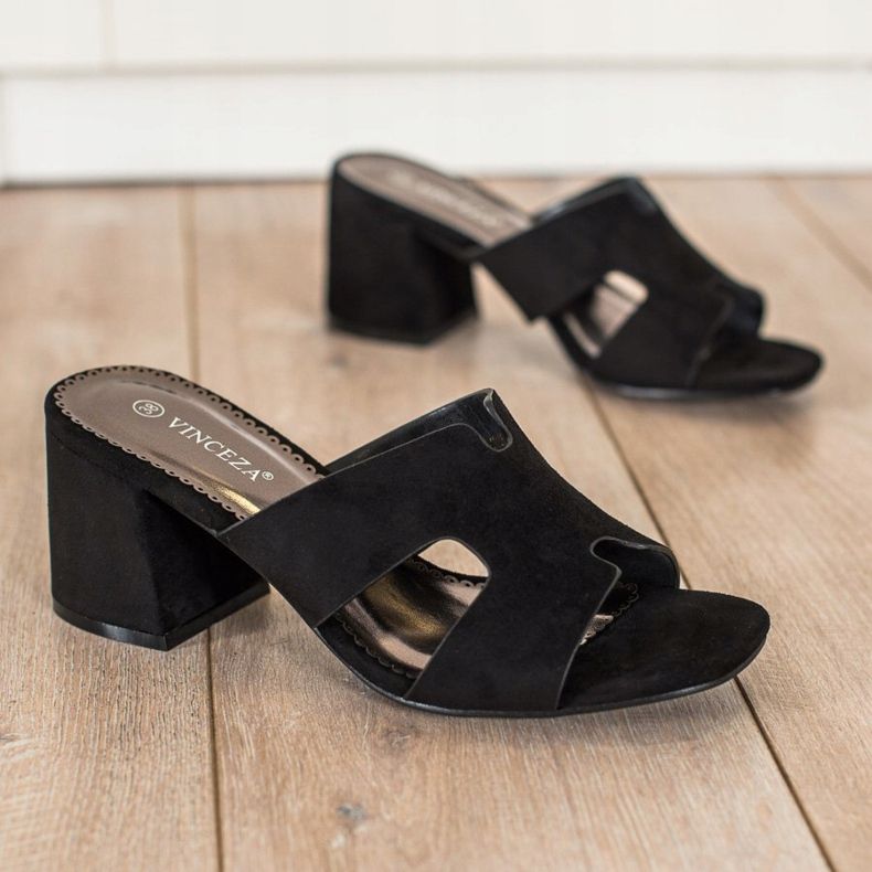 Pantoufles VINCEZA le noir 2