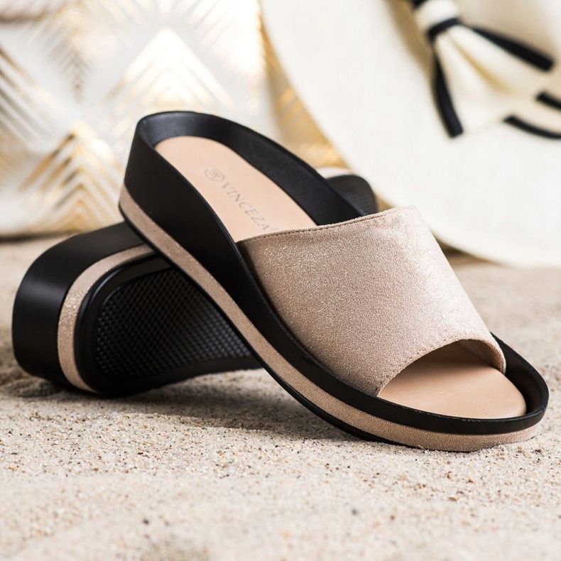 Pantoufles décontractées VINCEZA beige 1 Pantoufles décontractées VINCEZA beige 1