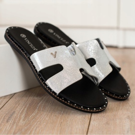 Chaussons chatoyants VINCEZA argent 1