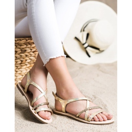 Sandales Avec Eco Cuir VINCEZA doré 2