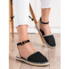 Goodin Espadrilles Noires En Daim beige le noir 2