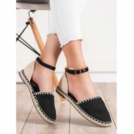 Goodin Espadrilles Noires En Daim beige le noir 3