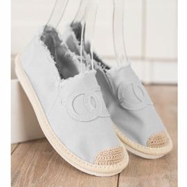 SHELOVET Espadrilles textiles gris 1