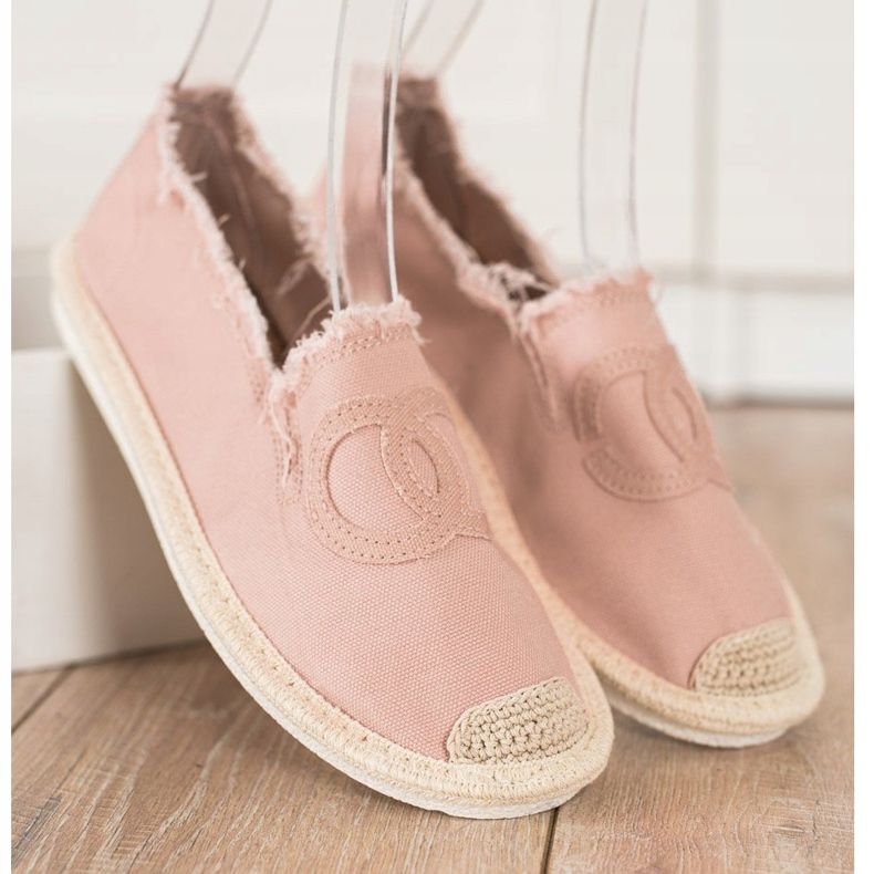 SHELOVET Espadrilles textiles rose 1 SHELOVET Espadrilles textiles rose 1