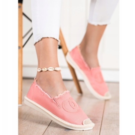 SHELOVET Espadrilles textiles rose 2