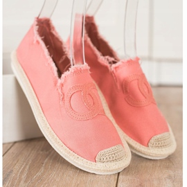 SHELOVET Espadrilles textiles rose 1