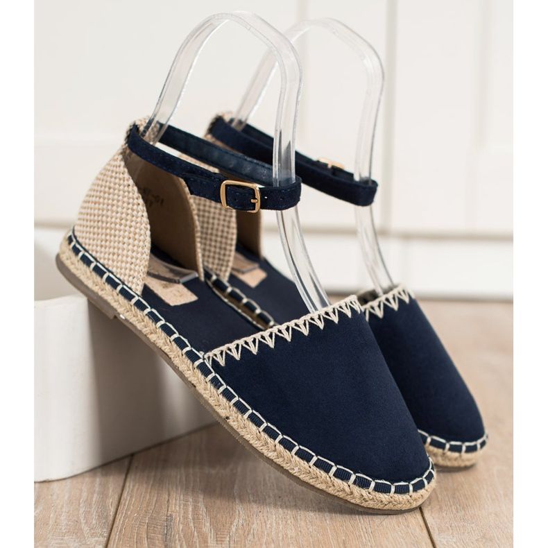 Goodin Espadrilles Bleu Marine En Daim beige 1
