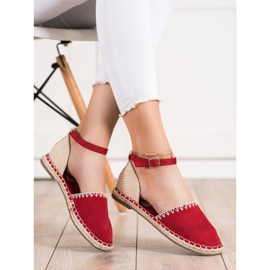 Goodin Espadrilles Rouges En Daim beige 2