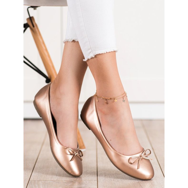 Diamantique Ballerines classiques d'or 1