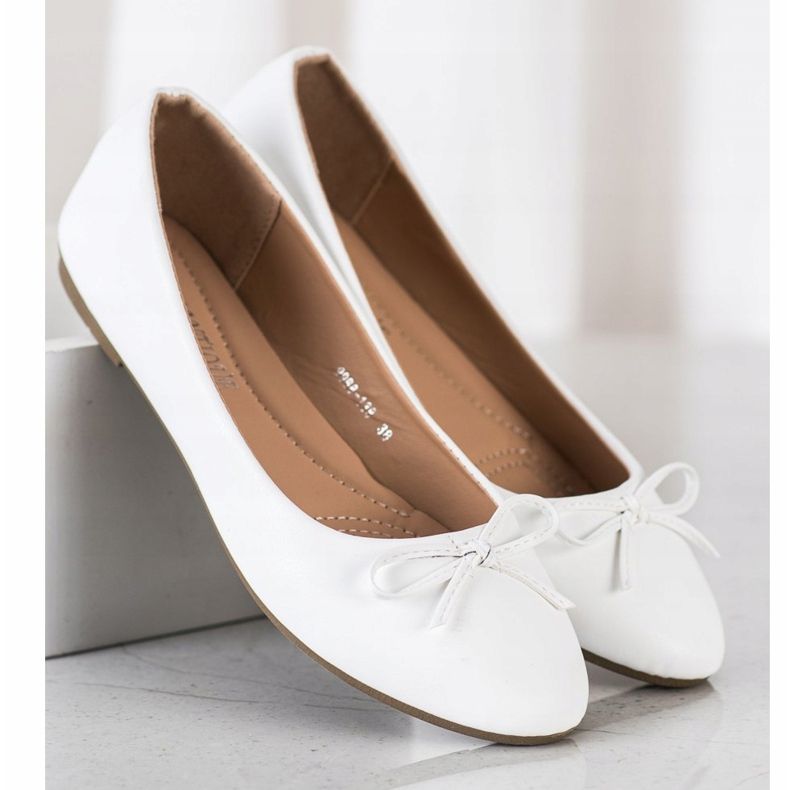 Diamantique Ballerines classiques blanc 1