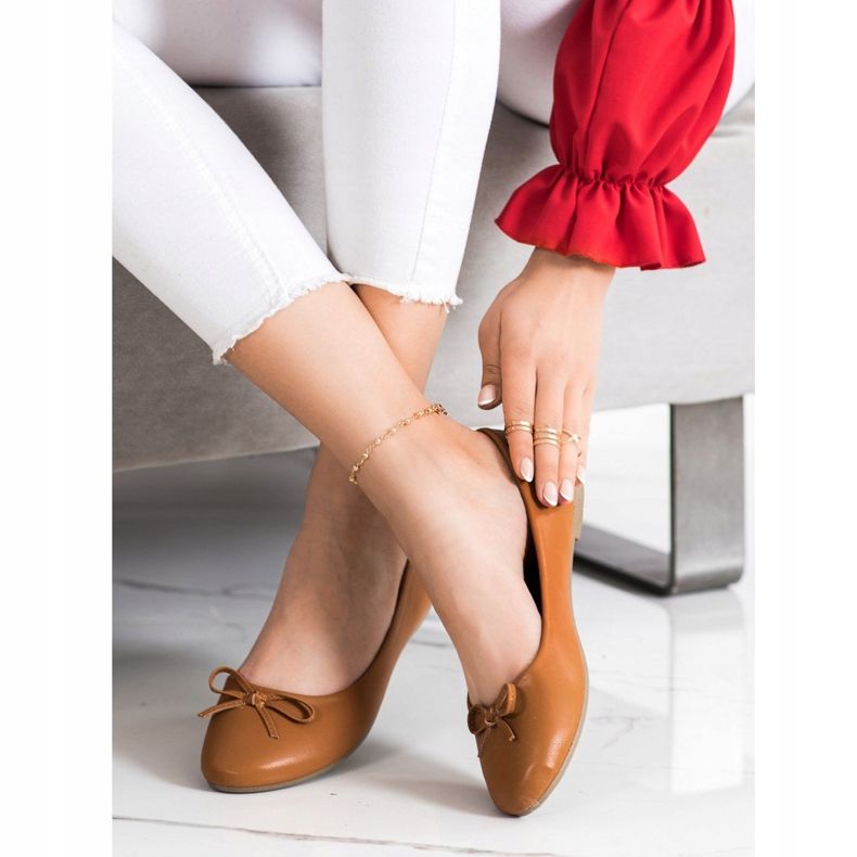 Diamantique Ballerines classiques brun 1