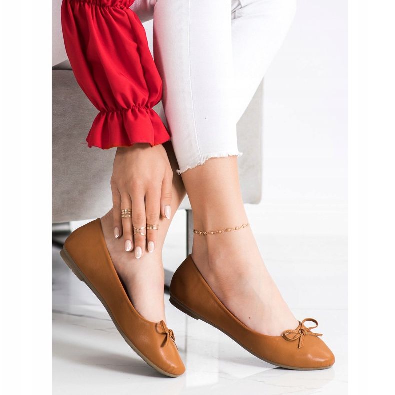 Diamantique Ballerines classiques brun 2