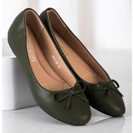 Diamantique Ballerines classiques vert 2
