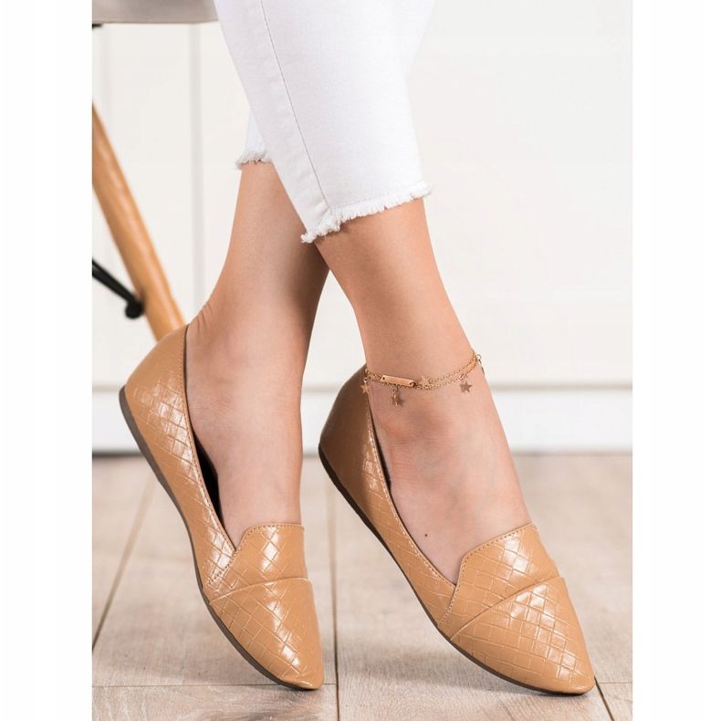 Seastar Ballerines à la mode avec cuir écologique brun 1