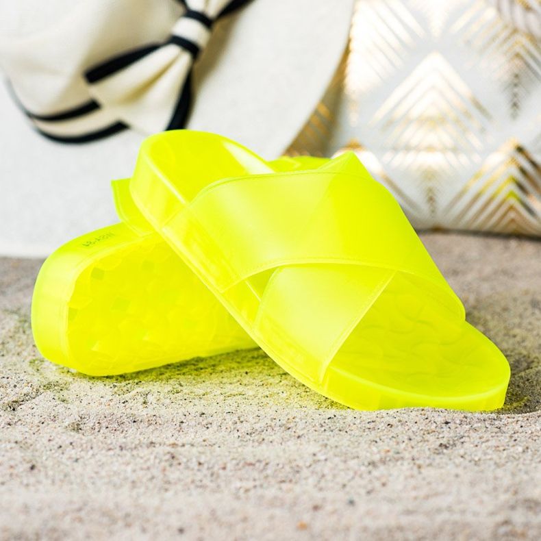 SHELOVET Pantoufles En Caoutchouc À La Mode jaune 1