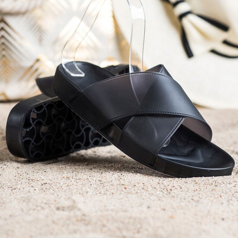 SHELOVET Pantoufles En Caoutchouc À La Mode le noir 1