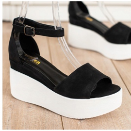 Comer Sandales légères sur la plate-forme noir 2