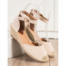 SHELOVET Espadrilles Compensées beige 2 SHELOVET Espadrilles Compensées beige 2