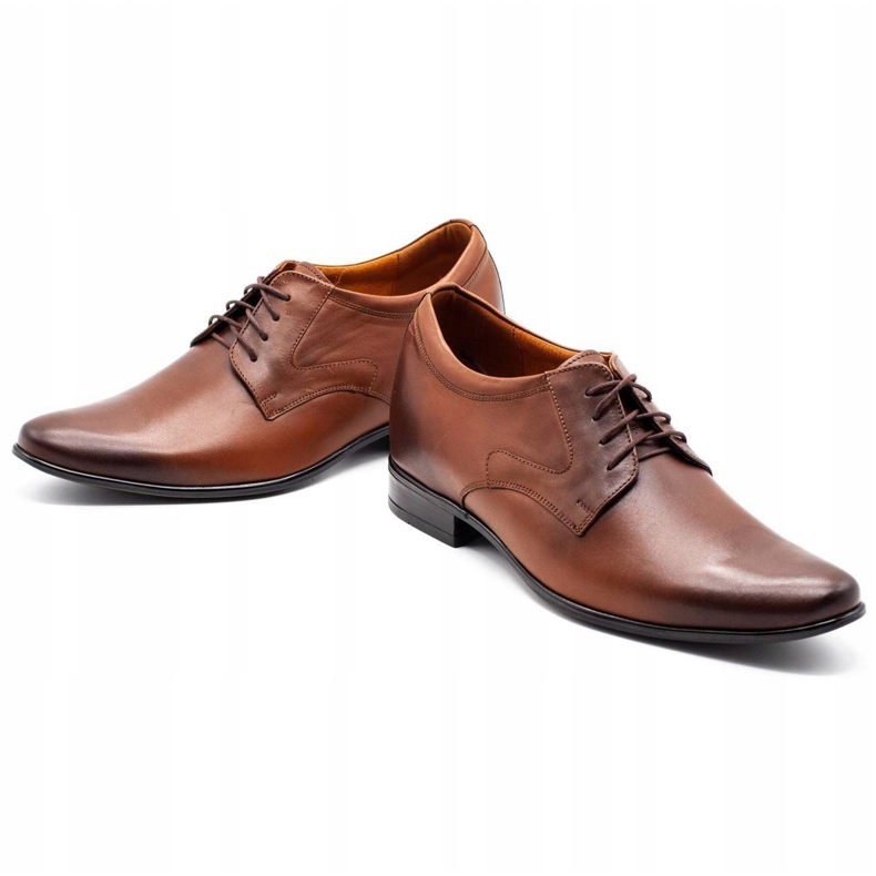 Olivier Chaussures habillées pour hommes P11 augmentant le coin couvert brun 3