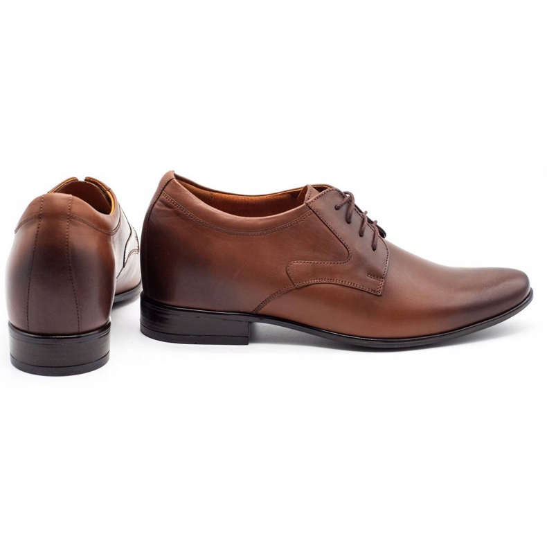 Olivier Chaussures habillées pour hommes P11 augmentant le coin couvert brun 2