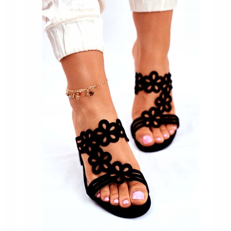 Pantoufles Pour Femmes À Talons Hauts Sergio Leone Noir SK031 le noir 3