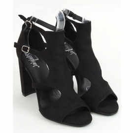 Sandales à talons noires NS111P Noir 1