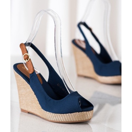 Goodin Sandales à talons hauts bleu marin bleu 1