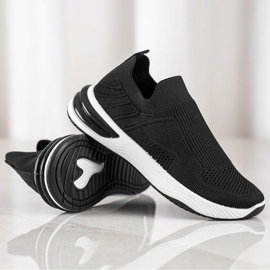 SHELOVET Baskets à enfiler ajourées noir 1