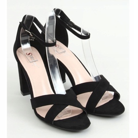 Sandales à talons noires NF-63P Noir le noir 1