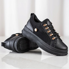 SHELOVET Baskets noires sur la plateforme le noir 1 SHELOVET Baskets noires sur la plateforme le noir 1