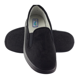 Dr.RORTO BEFADO SHOSTES SHIPPERS MEN'S SLIPPERS 991M002 Black Silber Insert noir 3