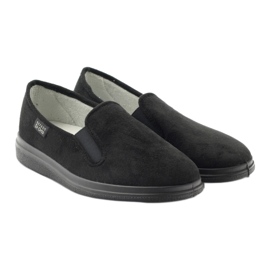 Dr.RORTO BEFADO SHOSTES SHIPPERS MEN'S SLIPPERS 991M002 Black Silber Insert le noir 4
