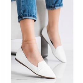 Seastar Ballerines à la mode avec cuir écologique blanc 1