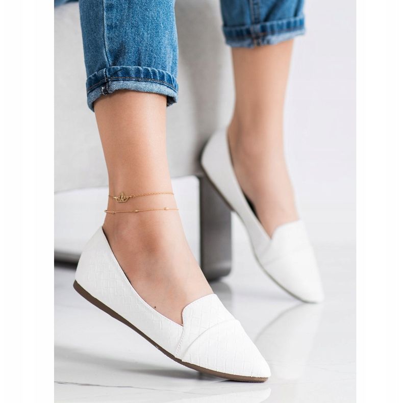 Seastar Ballerines à la mode avec cuir écologique blanche 1