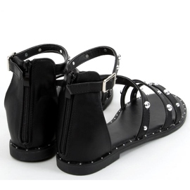 Sandales sur un talon bas noir B7922 Noir le noir 3