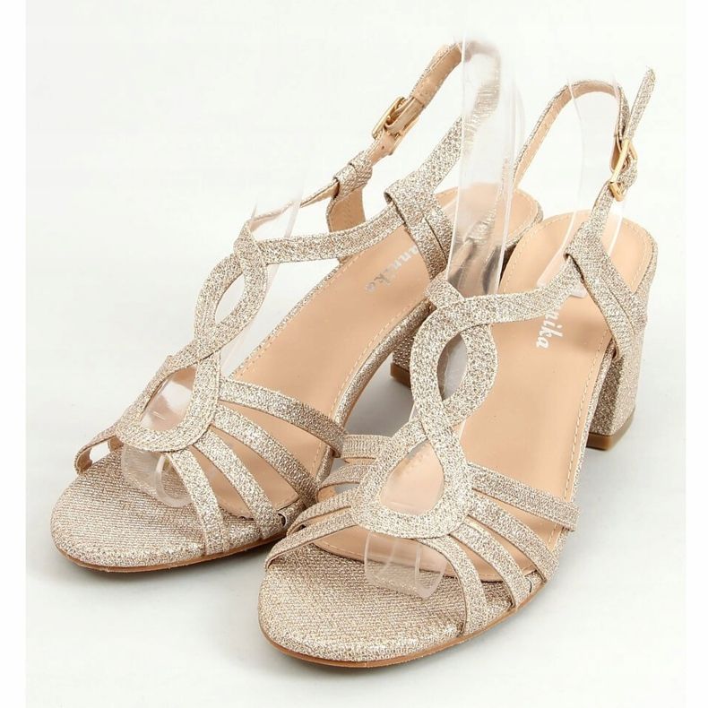 Sandales à talons dorées A3083 Or 1