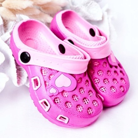 Chaussons Mousse Enfant Kroks Fuchsia Jupiter rose 2