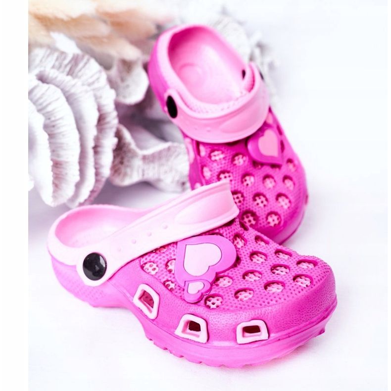 Chaussons Mousse Enfant Kroks Fuchsia Jupiter rose 1