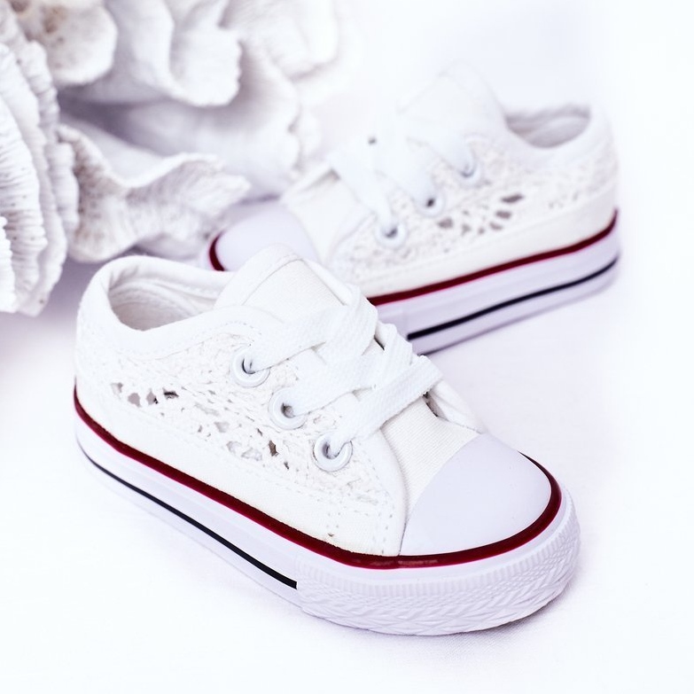 Baskets Enfant Avec Dentelle Blanc Roly-Poly blanche 1 Baskets Enfant Avec Dentelle Blanc Roly-Poly blanche 1