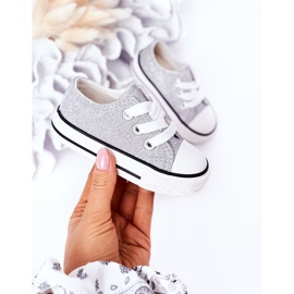 Baskets Enfant Paillettes Argentées Bling-Bling 2