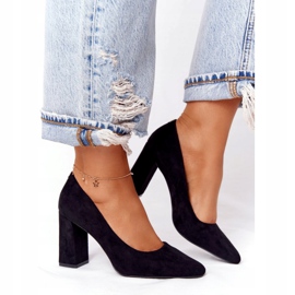 Escarpins En Daim Sur Une Barre Sergio Leone PB216 Noir 2