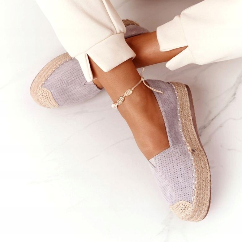 Espadrilles On The Straw Platform BL1922 Grey Highway gris 3