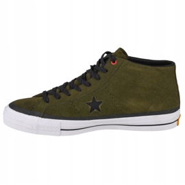 Chaussures Converse One Star Pro Suede Mid M 153474C le noir vert 1